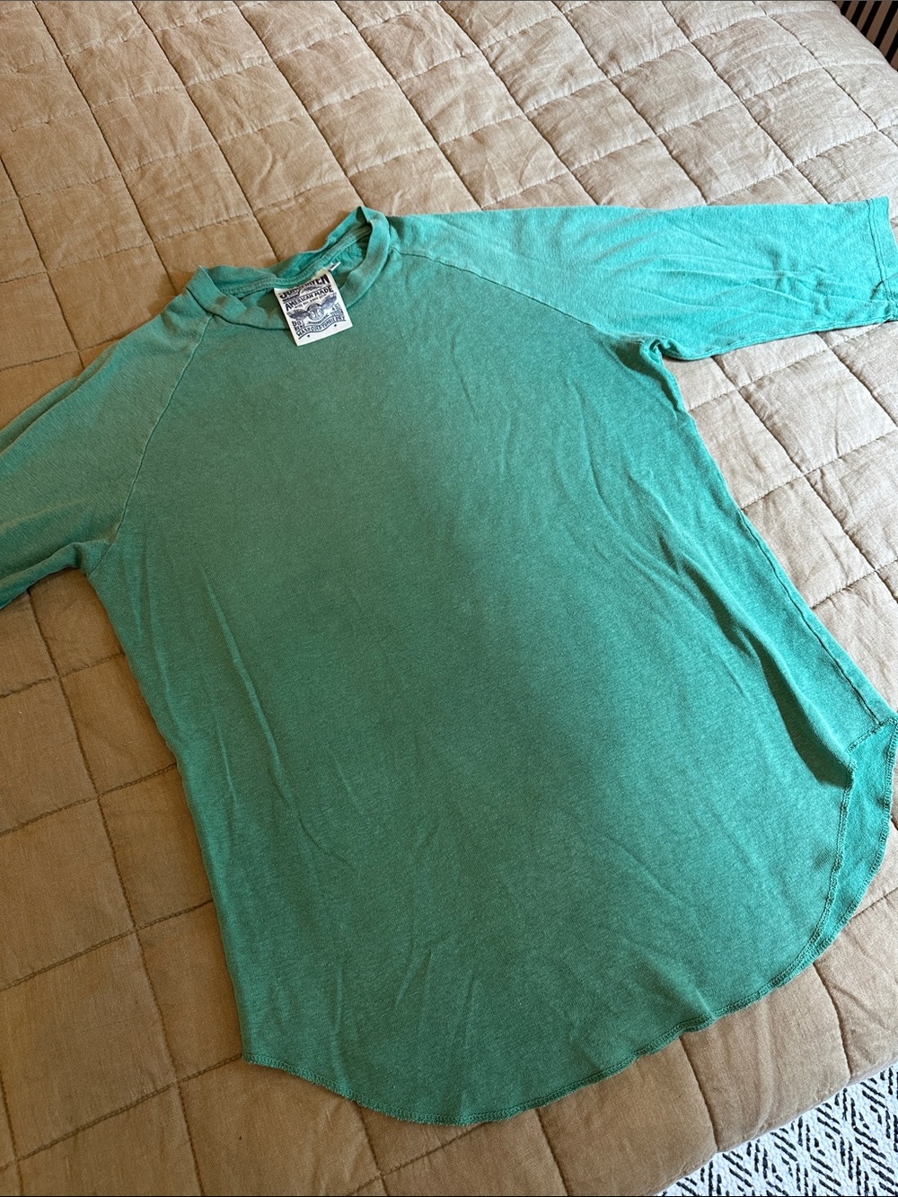 Jungmaven Green Raglan Long Sleeve Tee